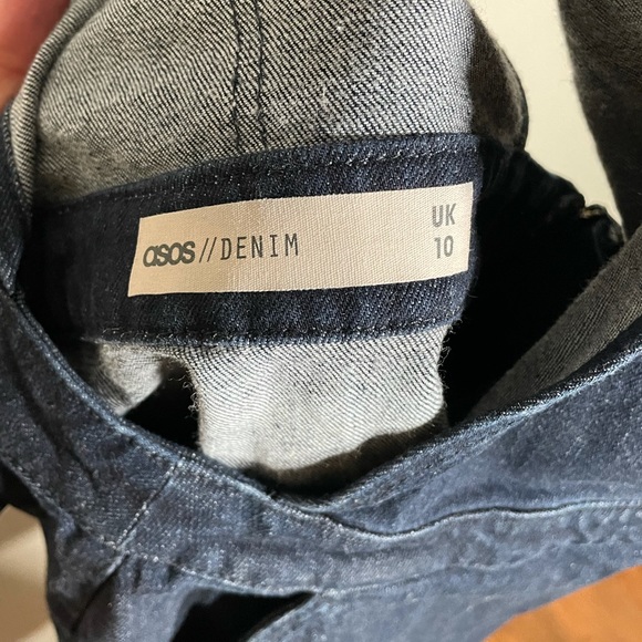 ASOS Denim Aline Pinafore Overalls Dress - Picture 7 of 7